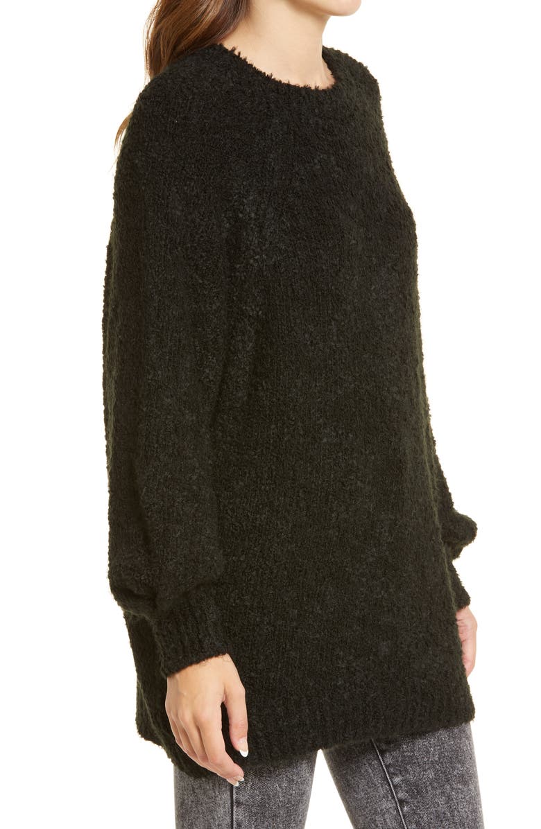 Topshop Bouclé Oversize Sweater, Alternate, color,