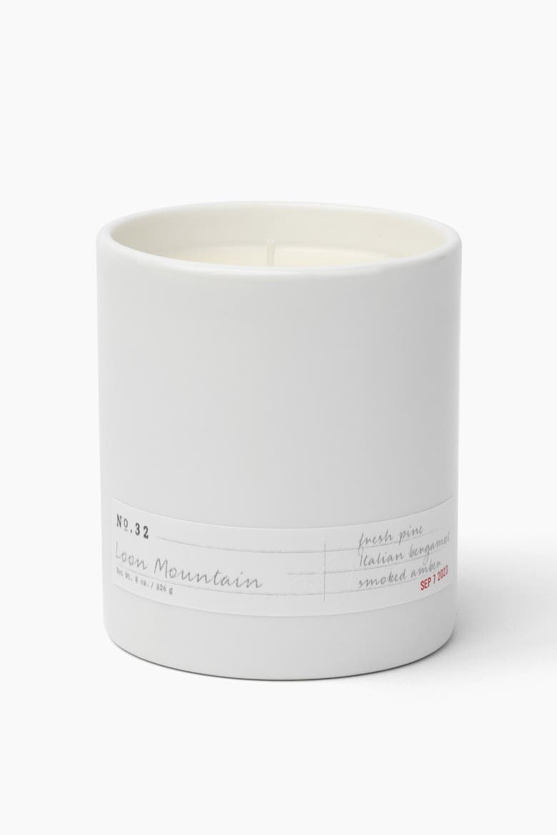 No. 32 Loon Mountain Scented Candle, Main, color, White