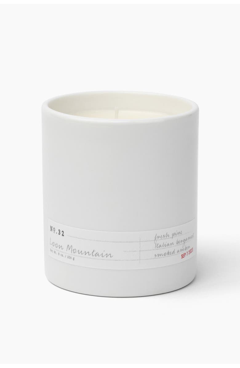 Aerangis No. 32 Loon Mountain Scented Candle, Main, color, White