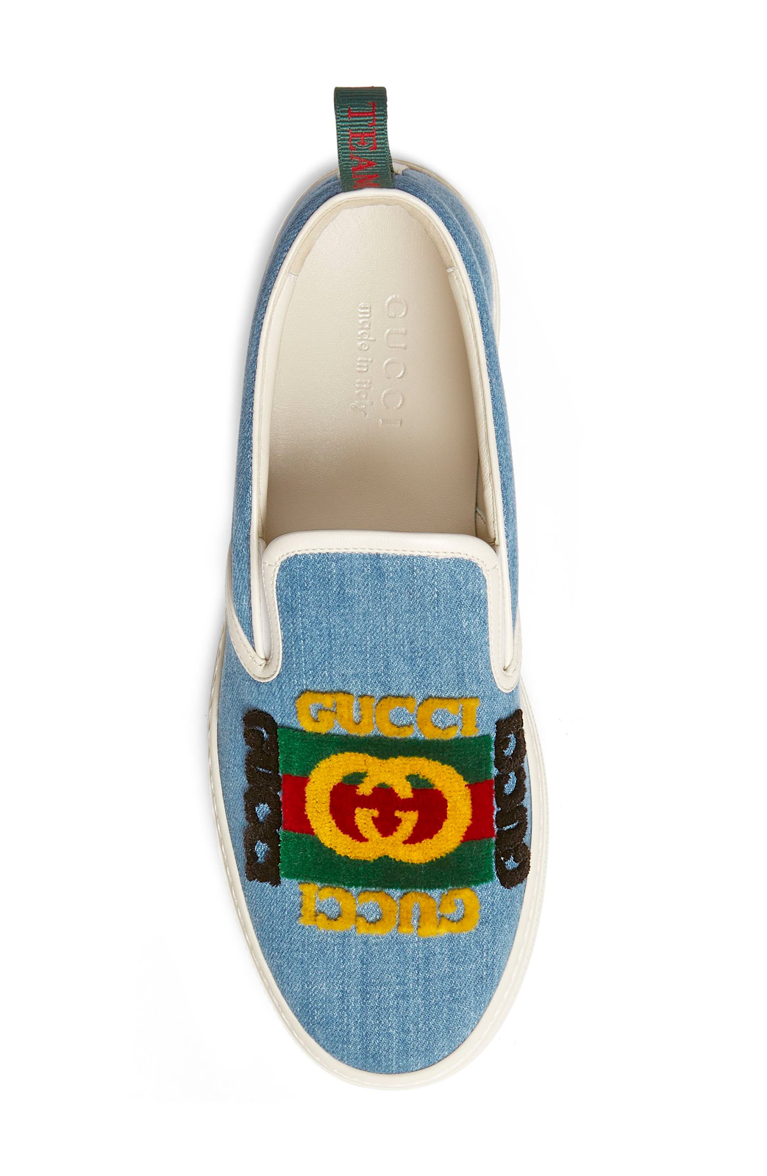 Gucci Signature Slip-On Sneaker, Alternate, color, 