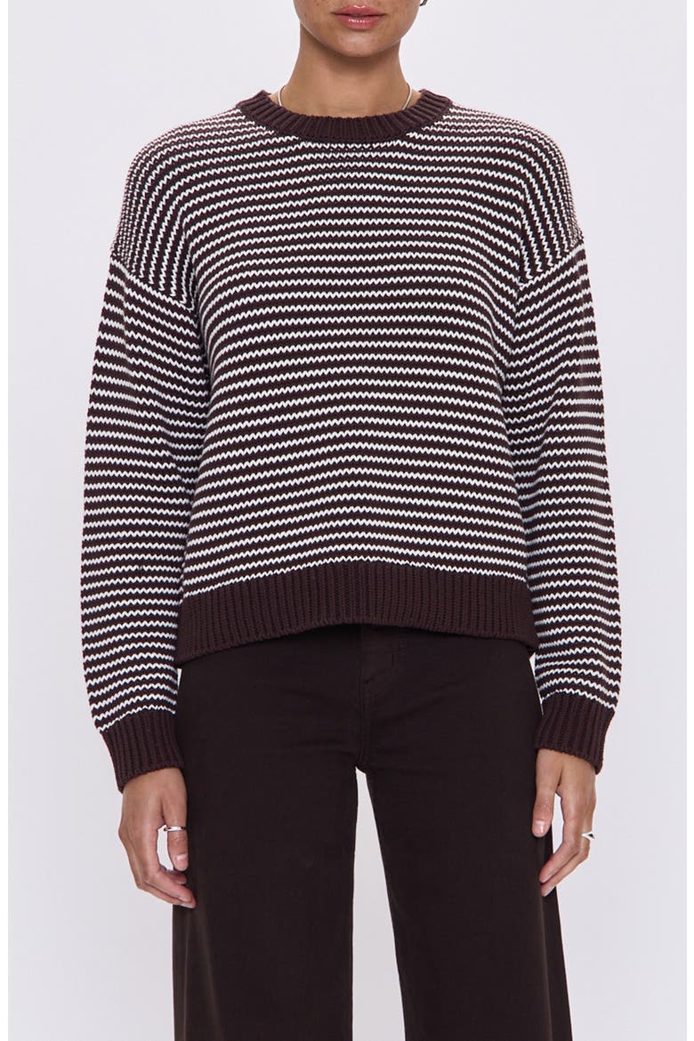 Aura Stripe Sweater, Main, color, MOCHA