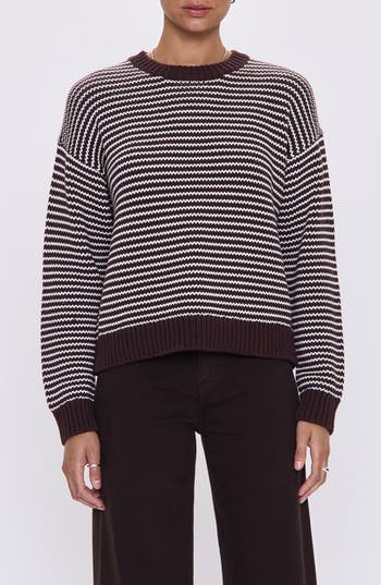 Pistola Aura Stripe Sweater in Mocha at Nordstrom Rack, Size X-Large