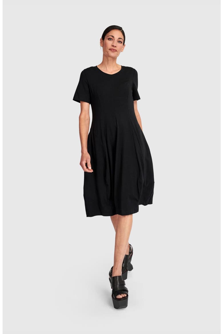 Staple Short Sleeve Dress, Main, color, Black