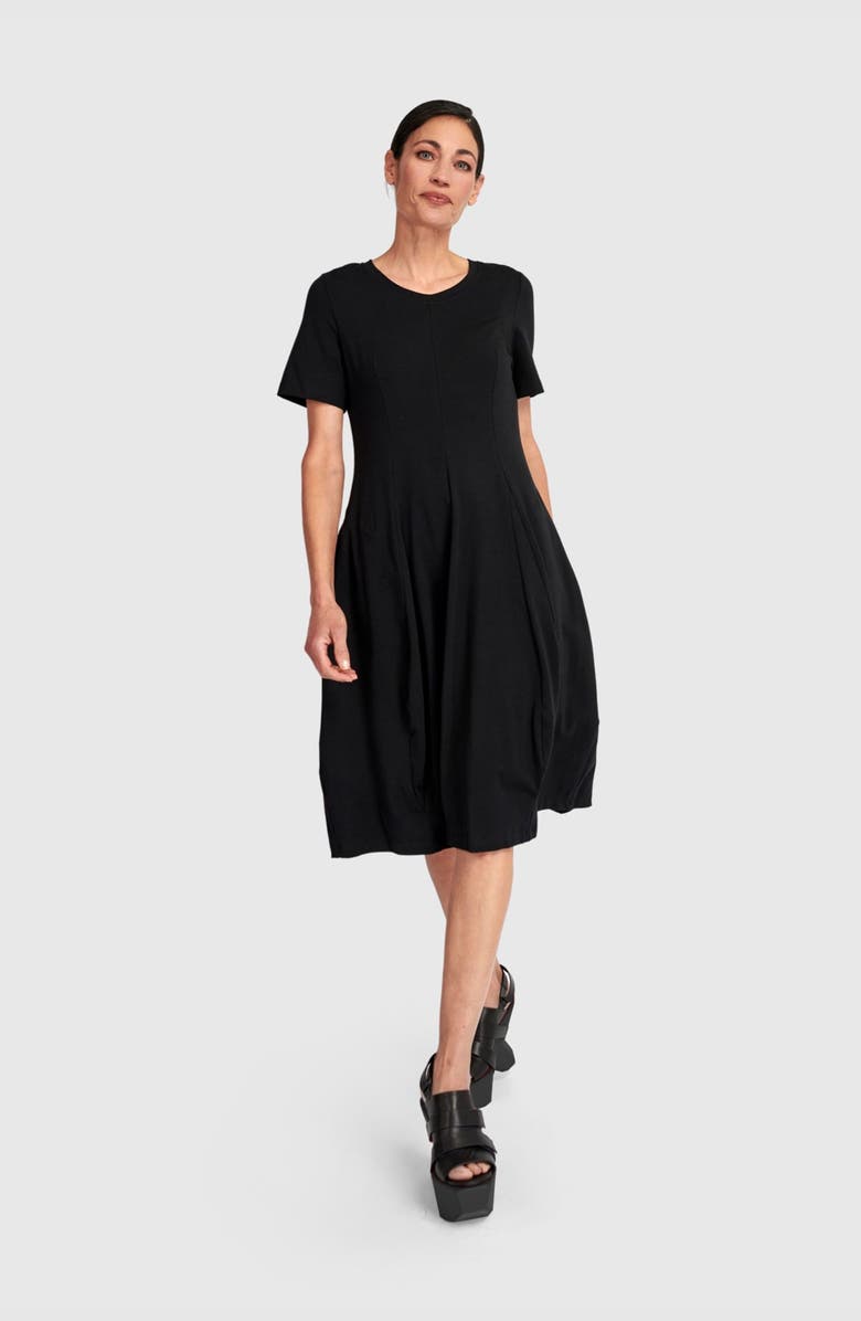 Alembika Staple Short Sleeve Dress, Main, color, Black