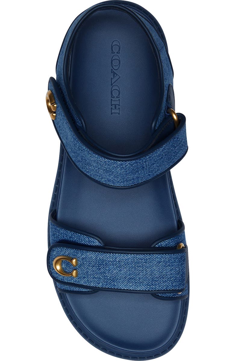 COACH Brynn Canvas Sandal, Alternate, color, Deep Blue
