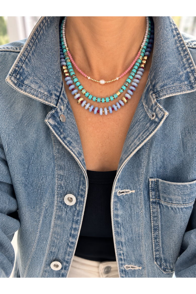Golden Days Necklace Bundle, Alternate, color, Blue