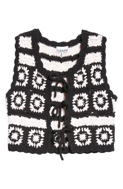 Ganni Crocheted Organic Cotton Cardigan