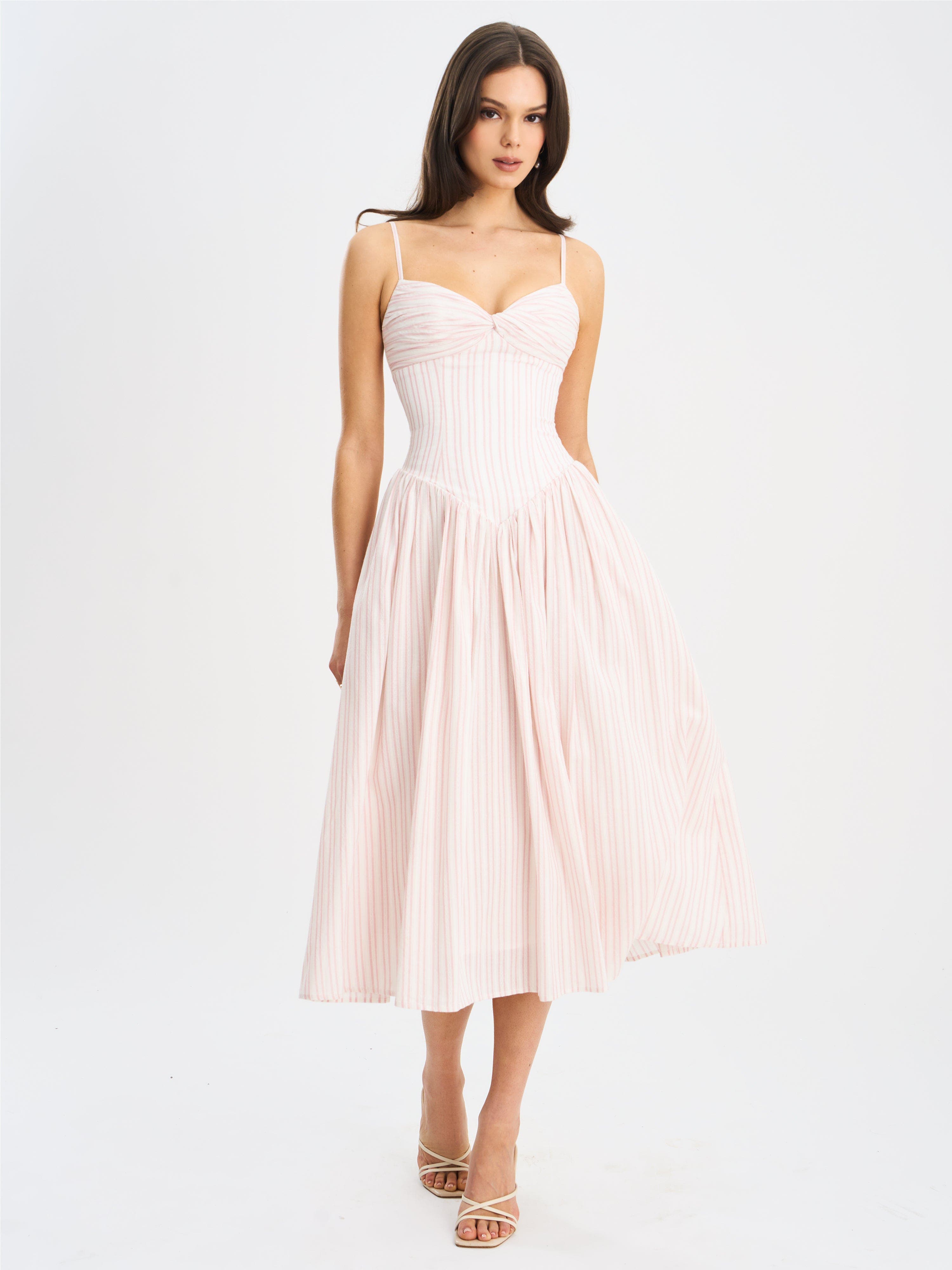 selected Pink and white stripe