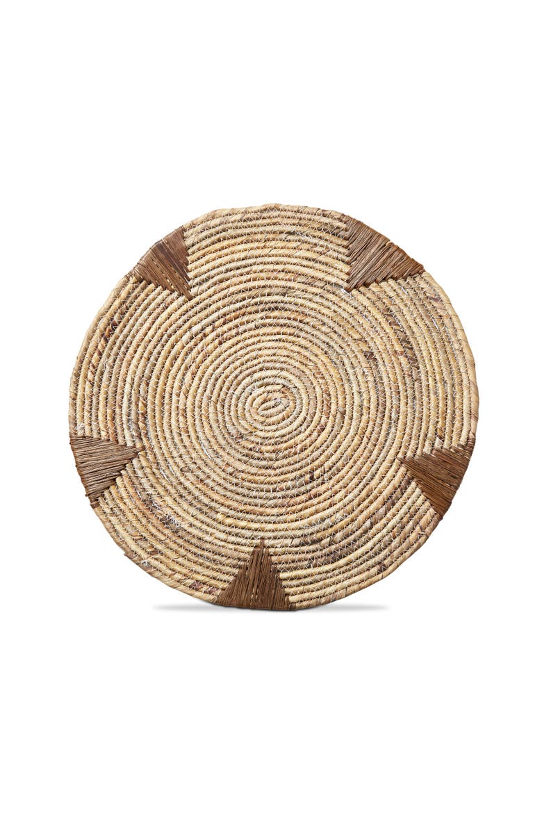 Water Hyacinth Placemat Brown Multi Wipe Clean Perfect for Dining, Main, color, Brown