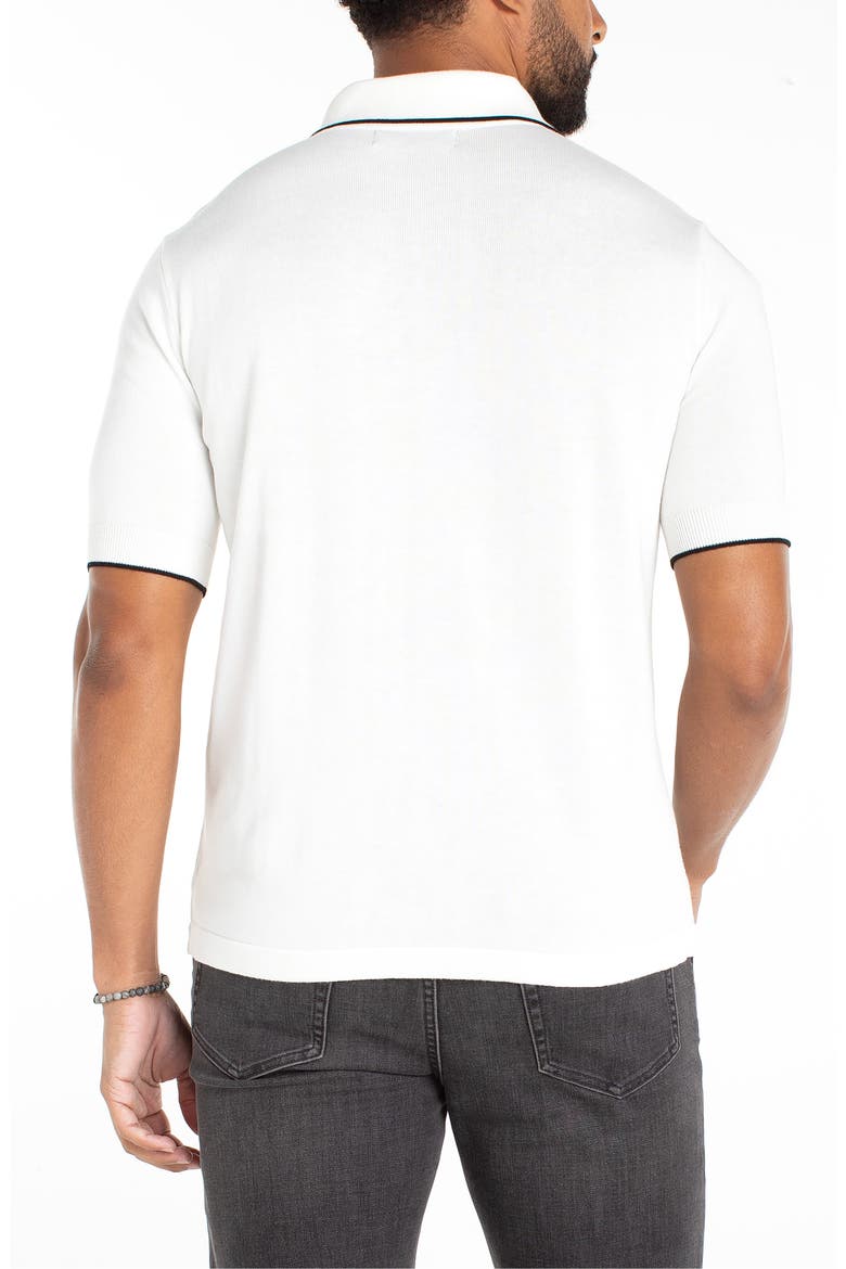 Tipped Zip Polo, Alternate, color, PARCHMENT