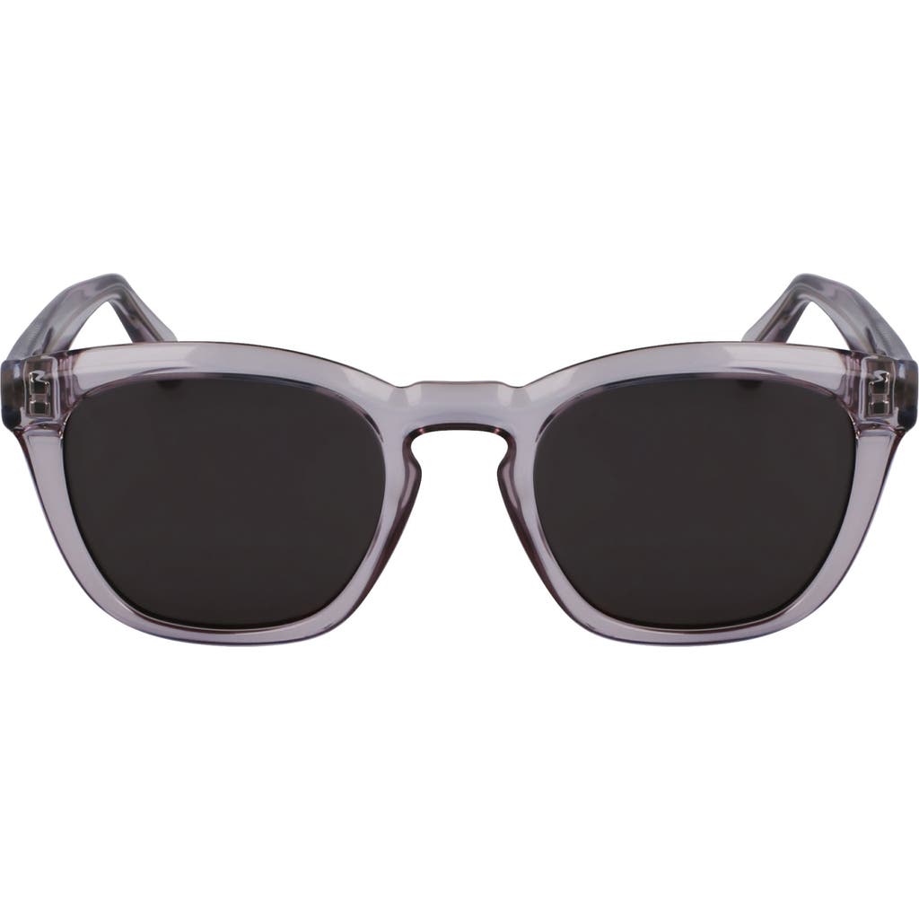 Ferragamo Classic Logo Keyhole Sunglasses, 50mm In Transparent Grey