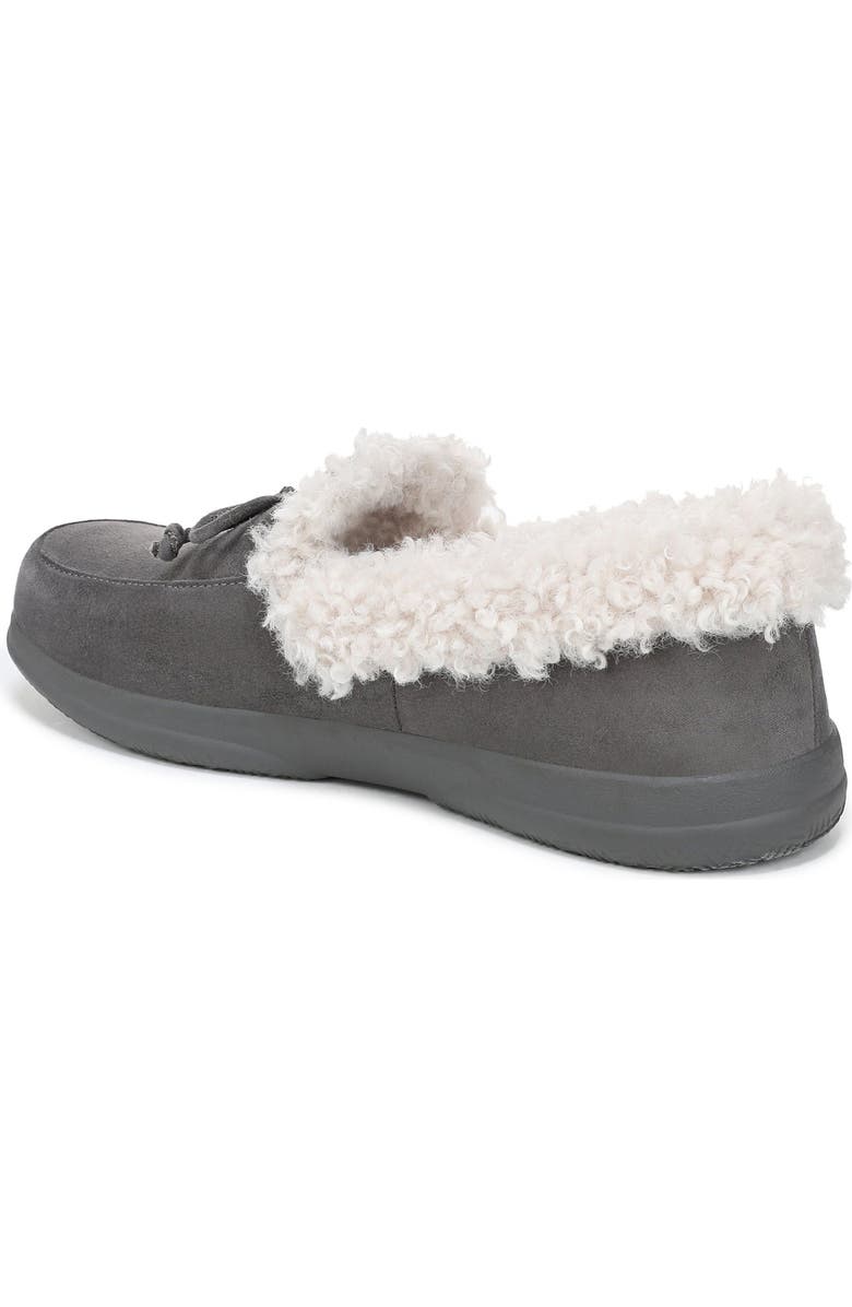 Vionic Claribel Faux Shearling Lined Slipper, Alternate, color, Steel Grey