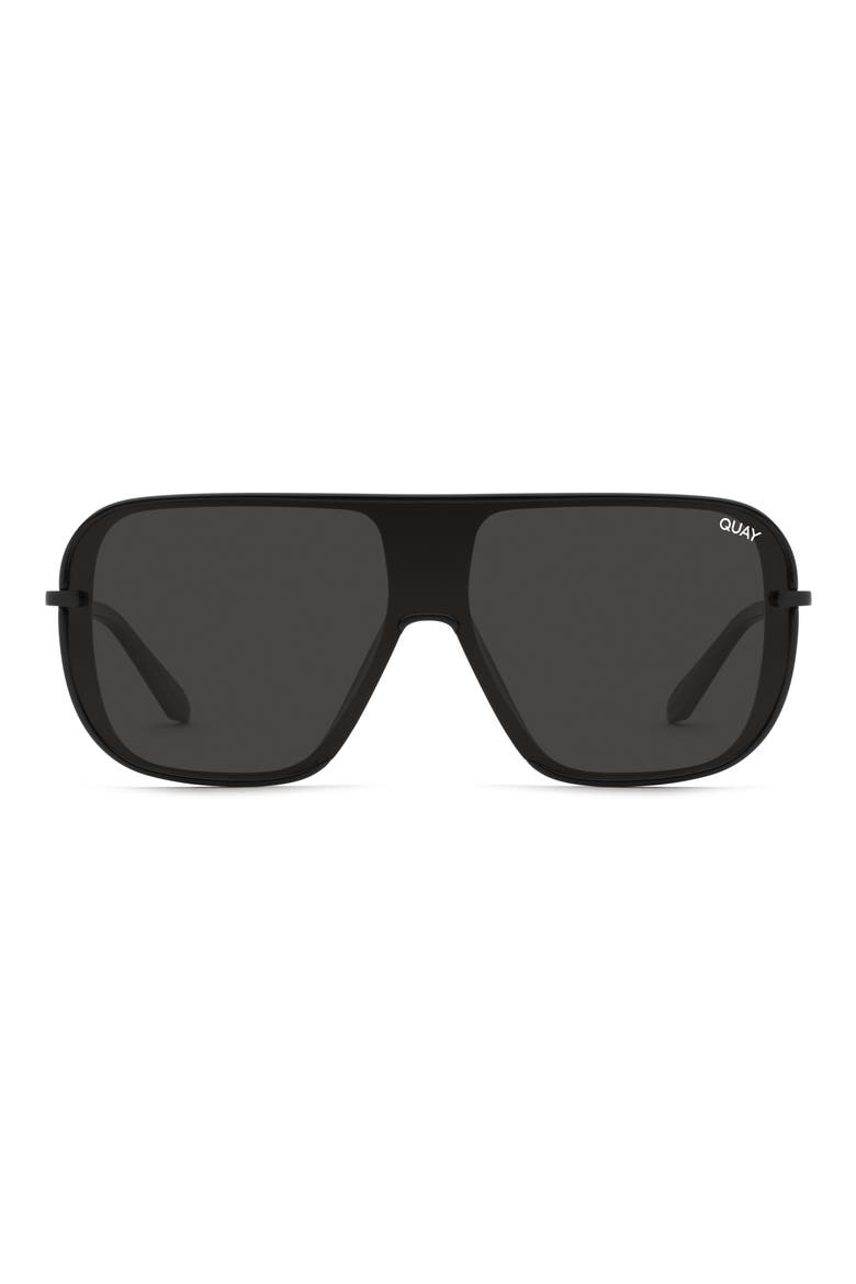 Take a Number 55mm Polarized Shield Sunglasses, Main, color, BLACK/ BLACK POLARIZED