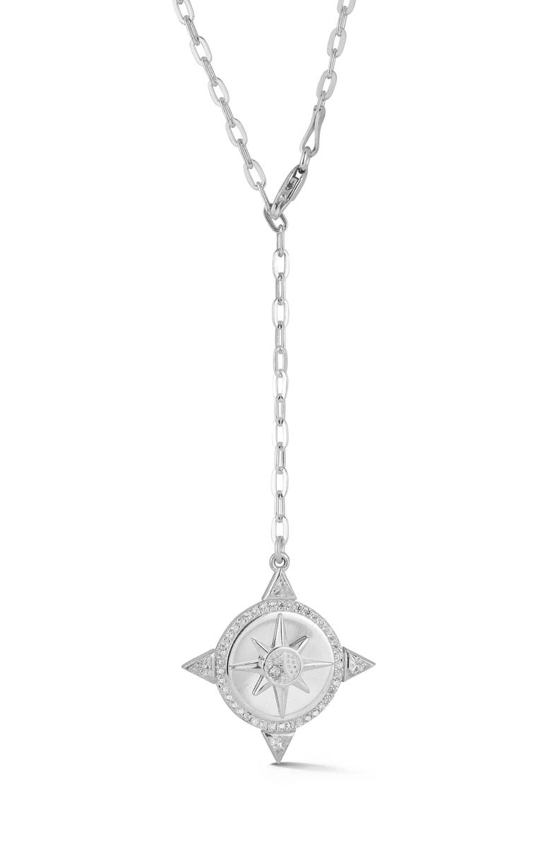 SPHERA MILANO Sun Lariat Necklace, Main, color, Silver