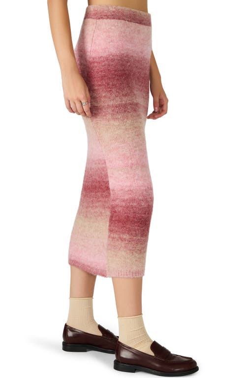 Steve Madden Karmen Ombré Stripe Knit Skirt In Multi