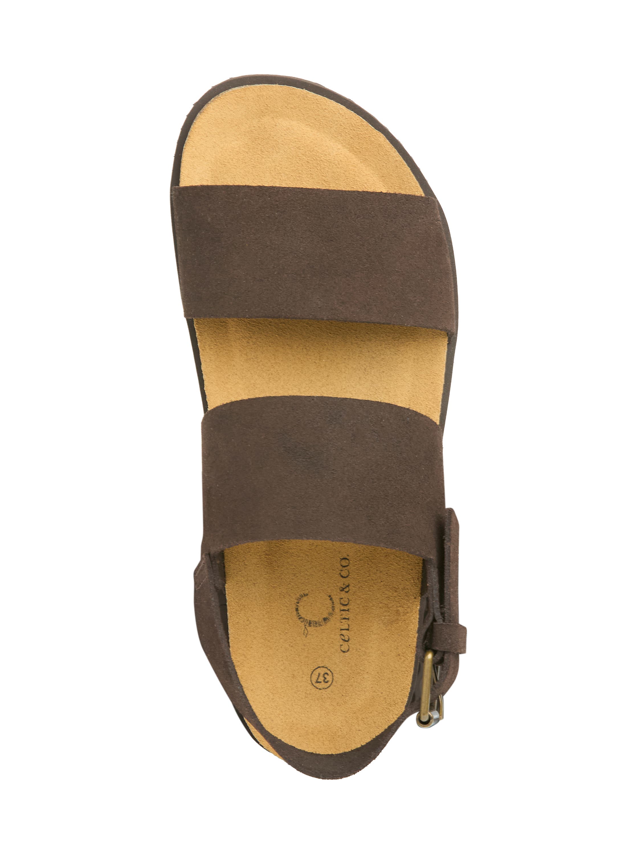 Celtic & Co. Double Strap Sandal, Alternate, color, Chocolate Brown