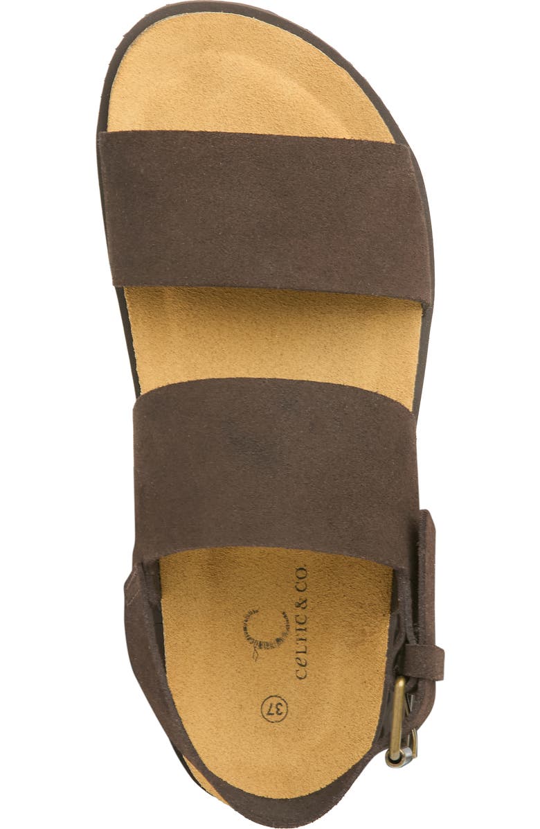 Celtic & Co. Double Strap Sandal, Alternate, color, Chocolate Brown