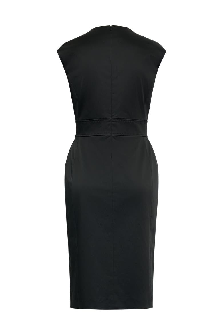 Satin Stretch Dress, Alternate, color, Black