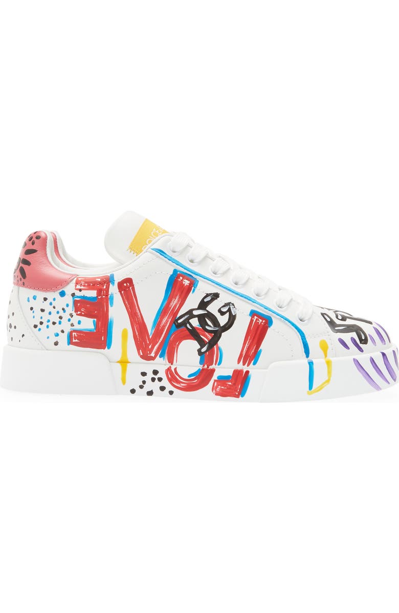 Dolce&Gabbana Portofino Graffiti Sneaker, Alternate, color,