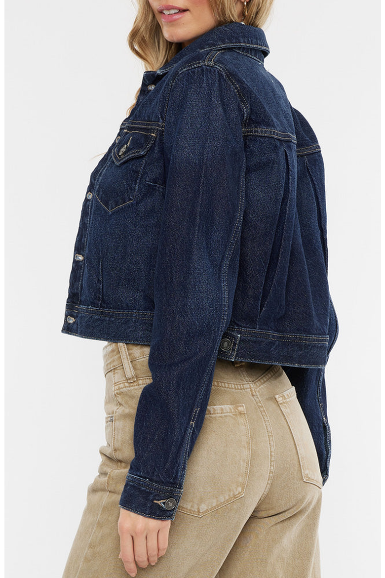 Westlyn Cropped Jacket, Alternate, color, Dark Blue Denim