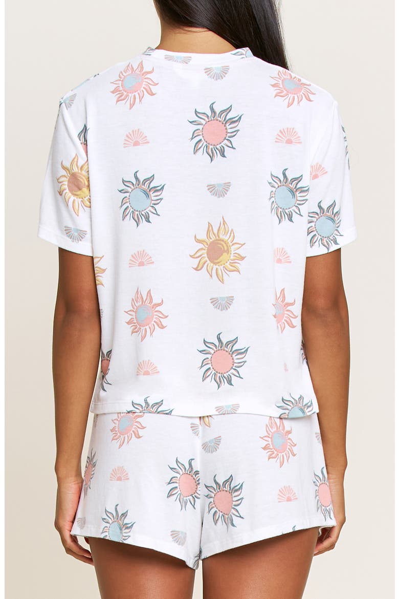 Star Seeker T-Shirt & Shorts Pajama Set, Alternate, color, IVORY WESTERN SUNS
