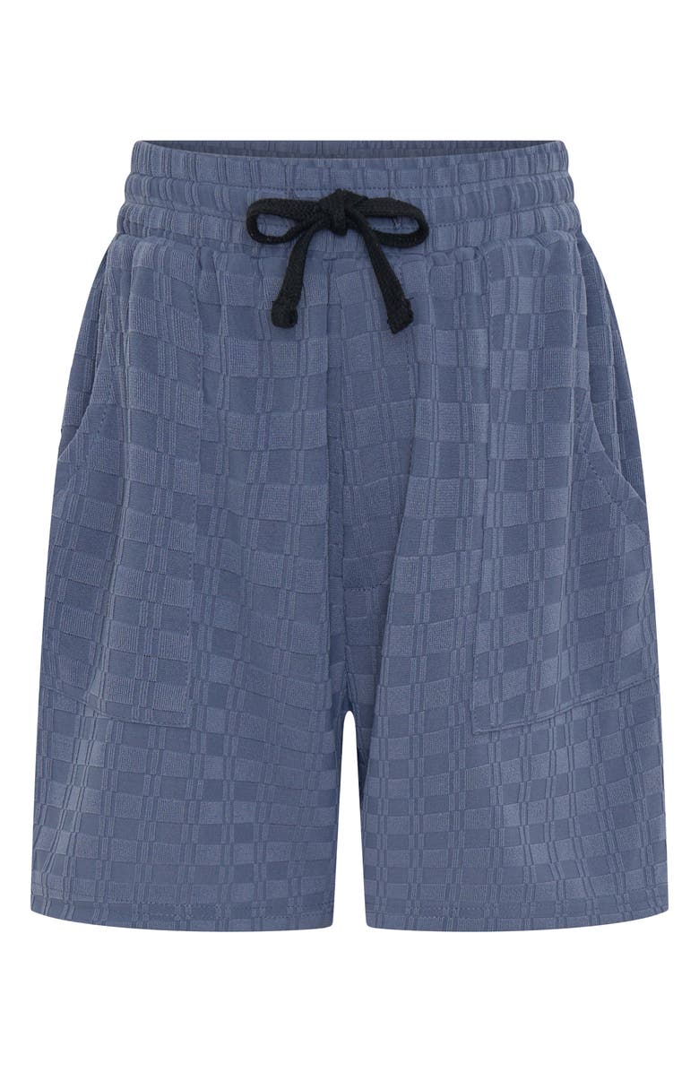 TINY TRIBE Kids' Textured Drawstring Shorts, Main, color, Slate Blue
