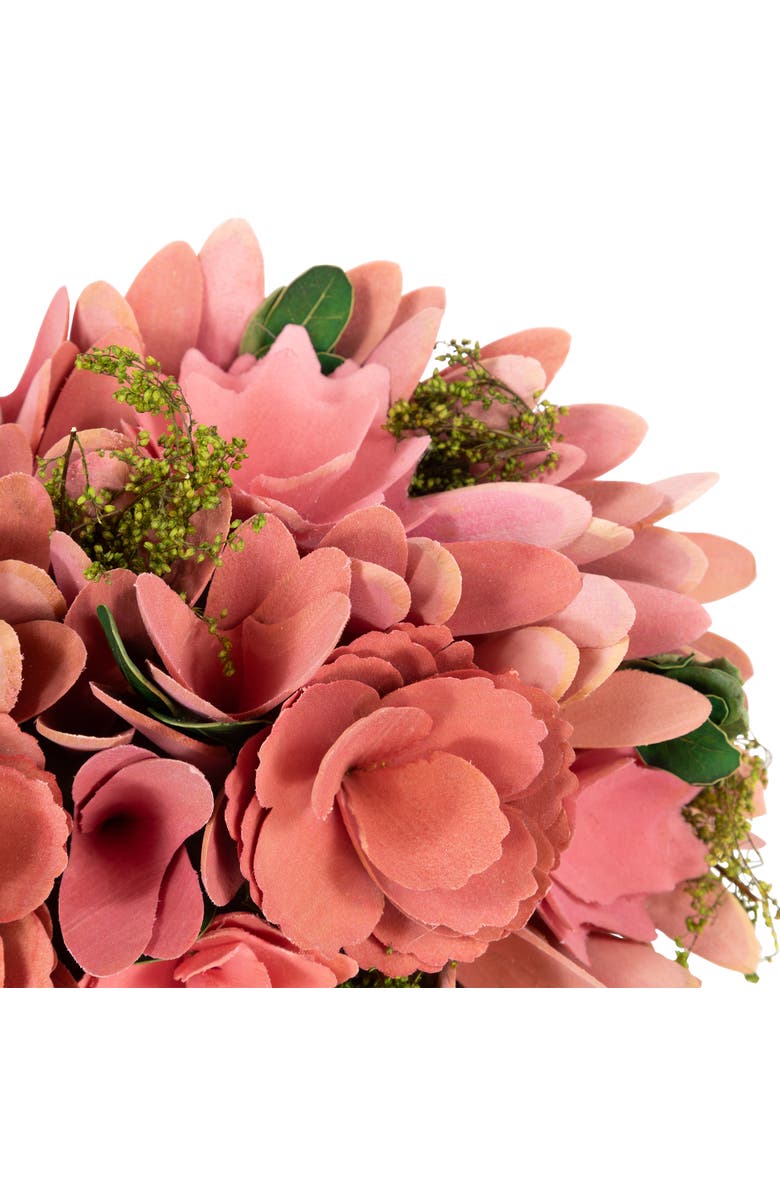 Northlight Mixed Floral and Foliage Artificial Valentine's Day Heart Wreath - 12.25" - Pink and Yellow, Alternate, color, 