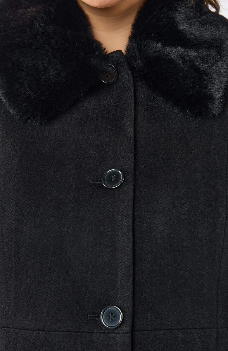 Estelle Darlington Herringbone Coat, Alternate, color, Black