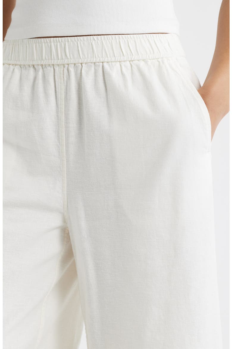 Linen Blend Culottes, Alternate, color, WHITE