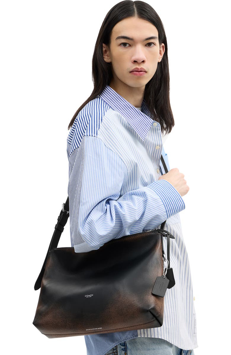 COACH Mott Loved Leather Messenger Bag, Alternate, color,