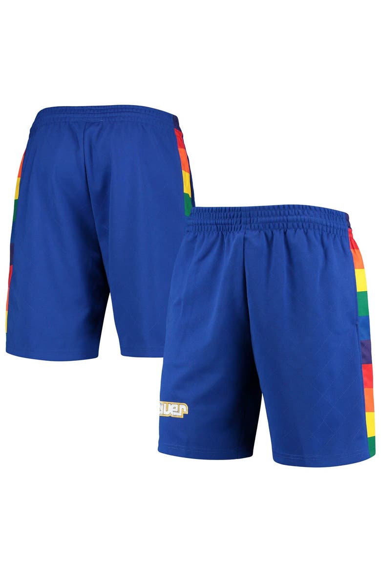 Men's Mitchell & Ness Blue Denver Nuggets 1991 Hardwood Classics 75th Anniversary Swingman Shorts, Main, color, Blue