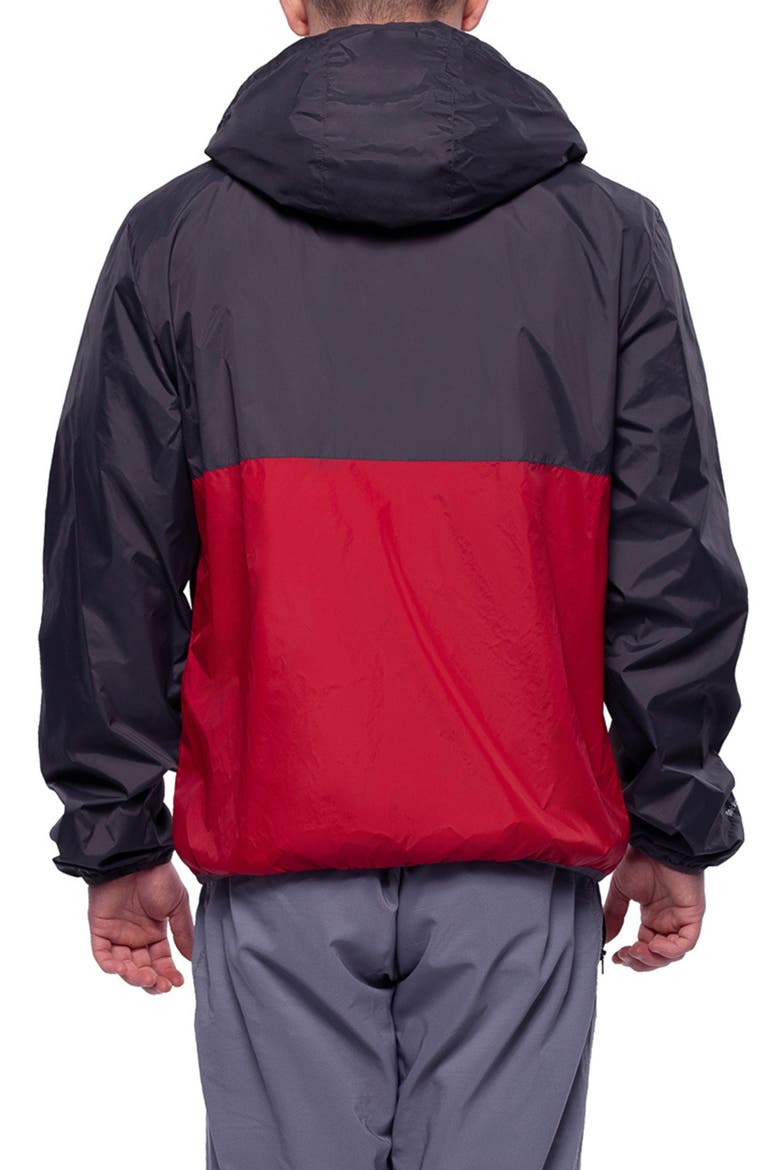 Packable Mesh lined Windbreaker, Alternate, color, Gray Red