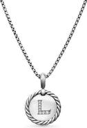 David Yurman Initial Charm Necklace with Diamonds