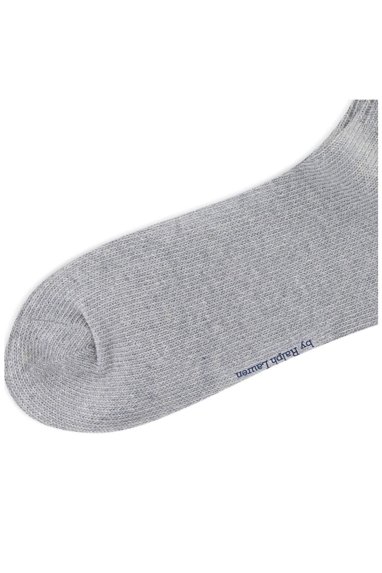 Embroidered Polo Bear Crew Socks, Alternate, color, GREYH