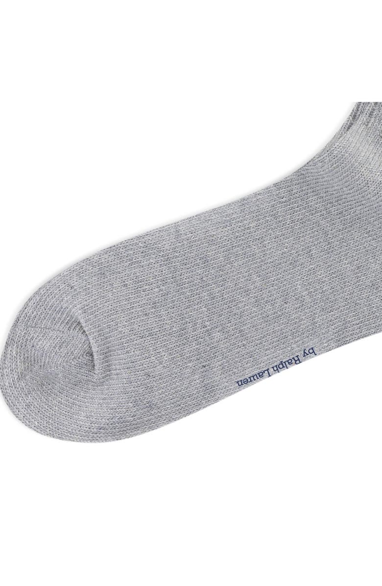Polo Ralph Lauren Embroidered Polo Bear Crew Socks, Alternate, color, Grey Heather