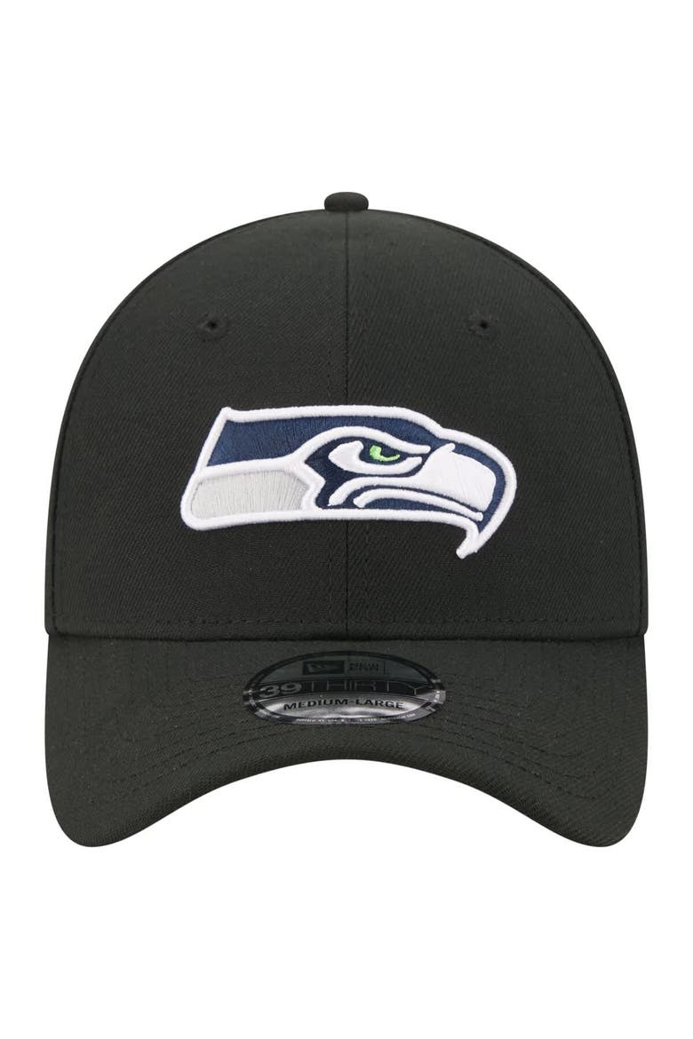 Men's New Era  Black Seattle Seahawks Core Team 39THIRTY Flex Hat, Alternate, color, Black