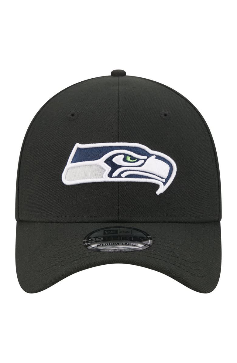 New Era Men's New Era  Black Seattle Seahawks Core Team 39THIRTY Flex Hat, Alternate, color, Black