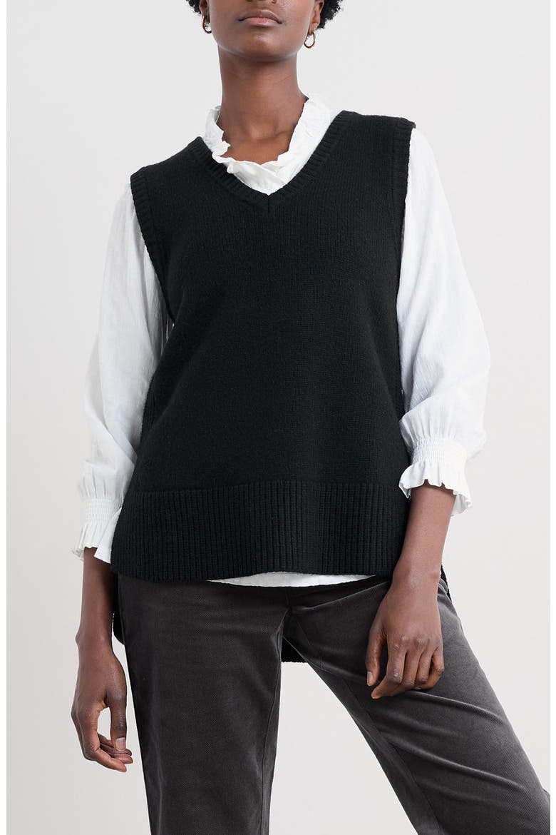 Coupling Merino Wool Blend Vest, Main, color, KNIT MELANGE ONYX