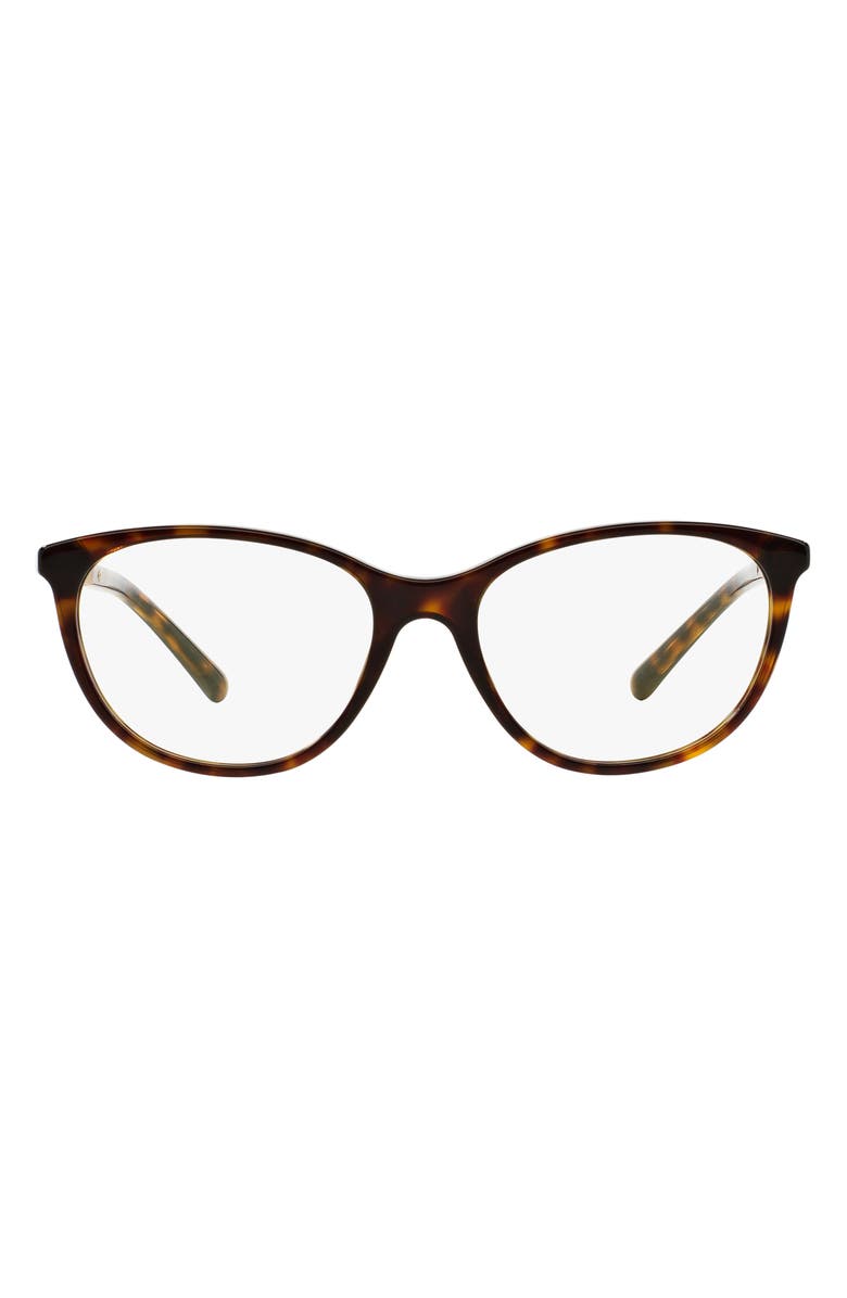 Burberry 52mm Square Optical Glasses, Main, color, Dark Havana