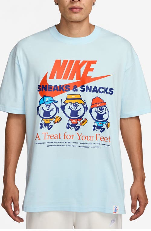 Nike Sportswear Max90 Cotton Graphic T-shirt In Glacier Blue