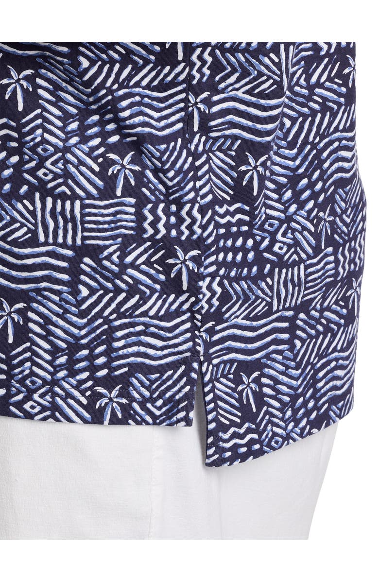 Harbor Bay by DXL Big & Tall Batik Print Polo Shirt, Alternate, color, 