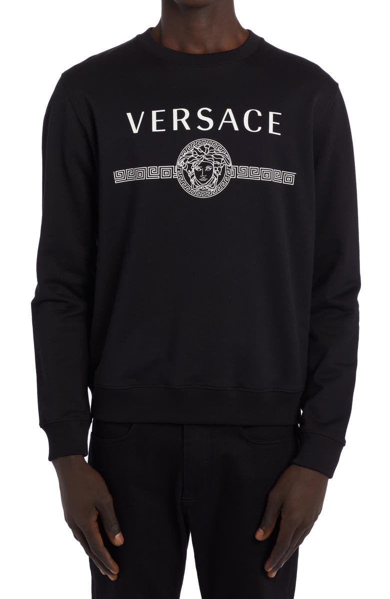 Versace Medusa Logo Sweatshirt, Main, color, 