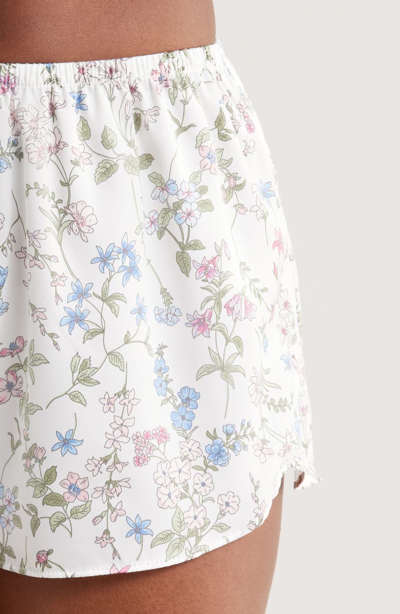 Flora Nikrooz Bowie Satin Short Pajamas, Alternate, color, Ivory