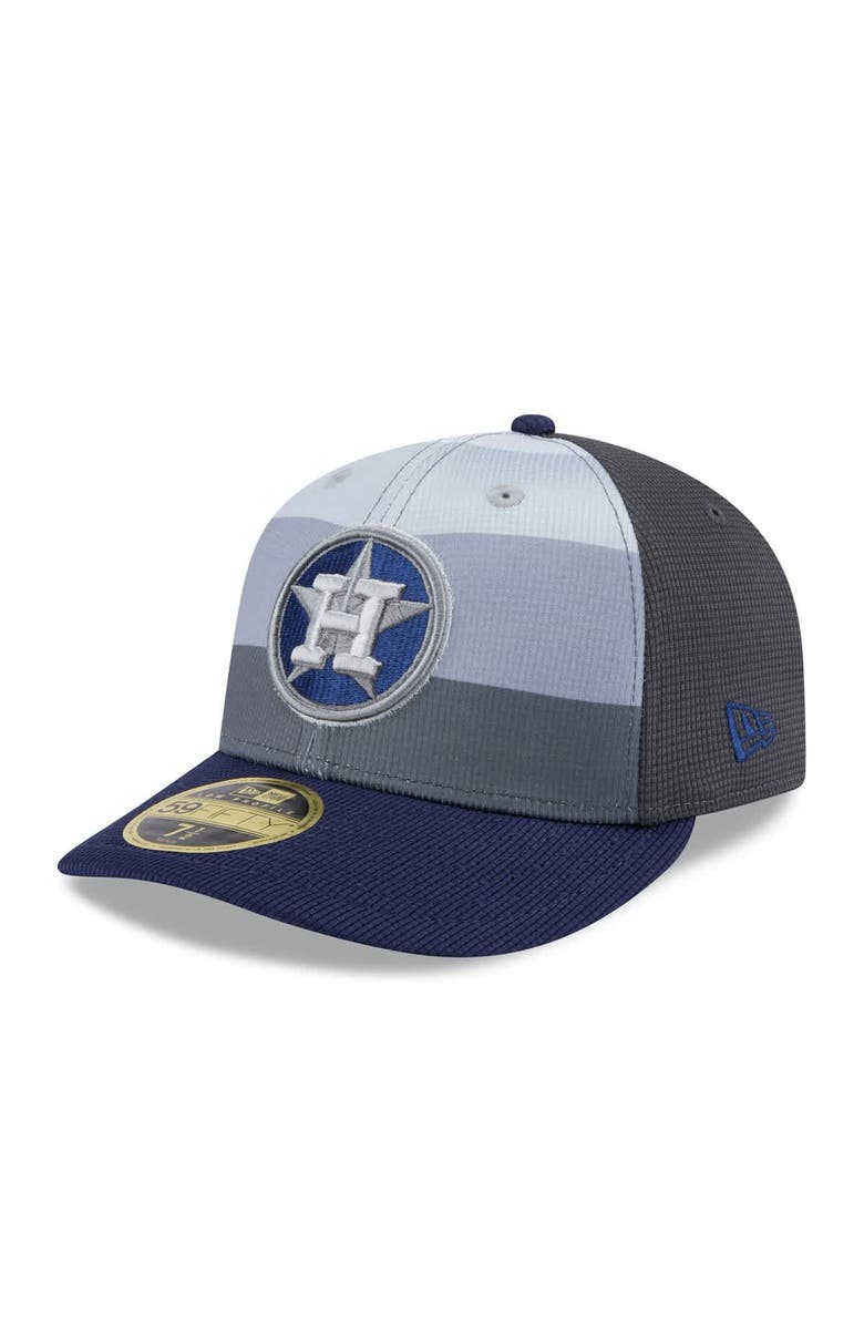 New Era Men's New Era Gray/Navy Houston Astros 2025 Batting Practice Low Profile 59FIFTY Fitted Hat, Main, color, Gray