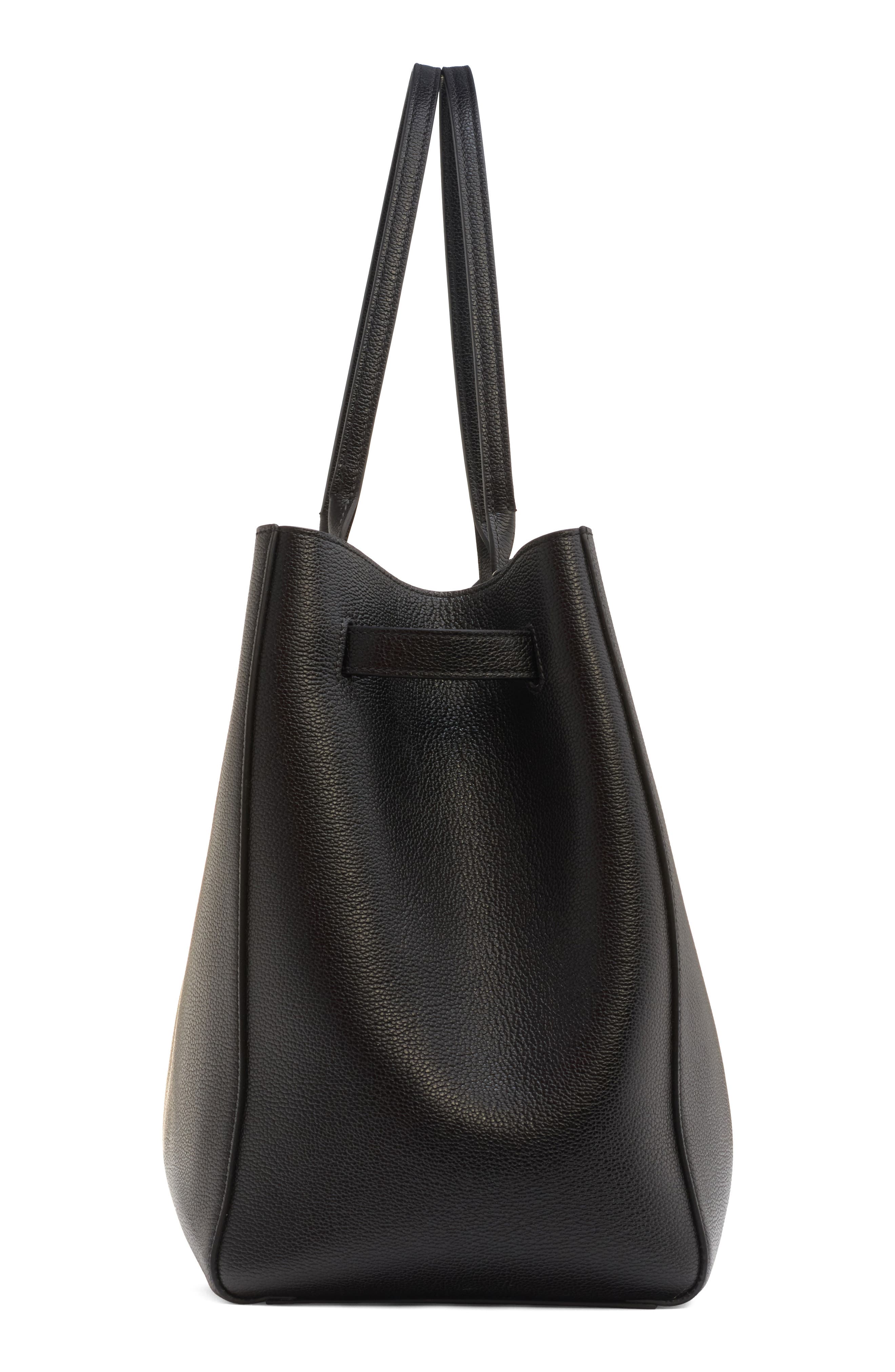 TOM FORD Large Audrey Grained Leather Tote, Alternate, color, Naa Black