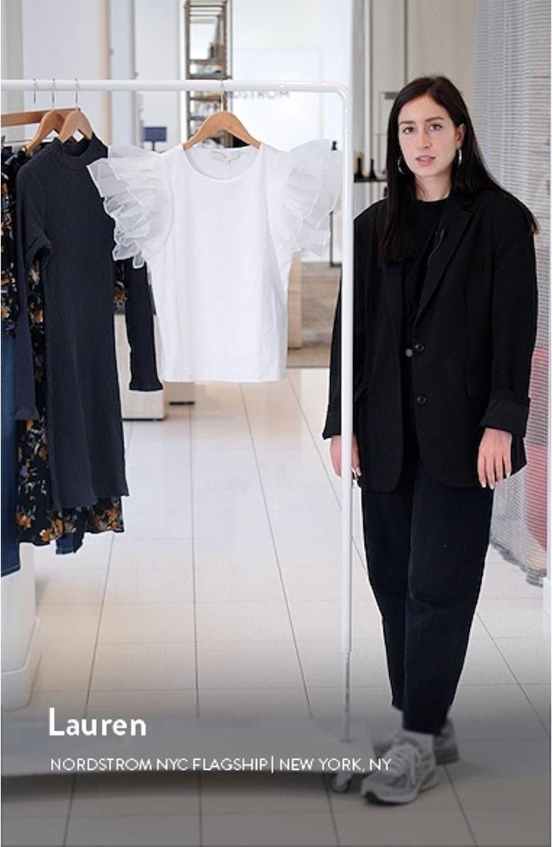 Organza Ruffle Sleeve Top, sales video thumbnail