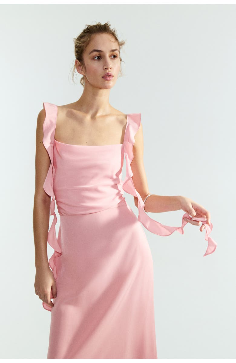 H&M Draped-panel Dress, Alternate, color, Pink