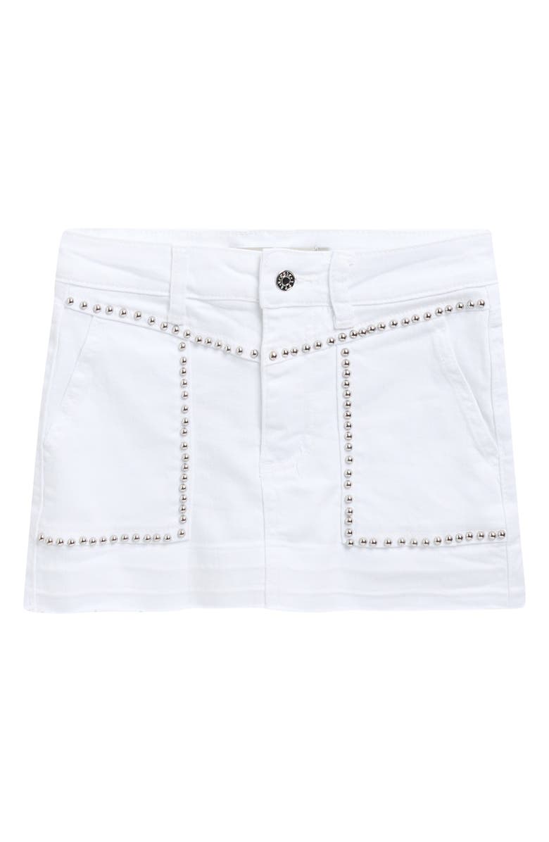 Tractr Kids' Studded Skort, Main, color, White