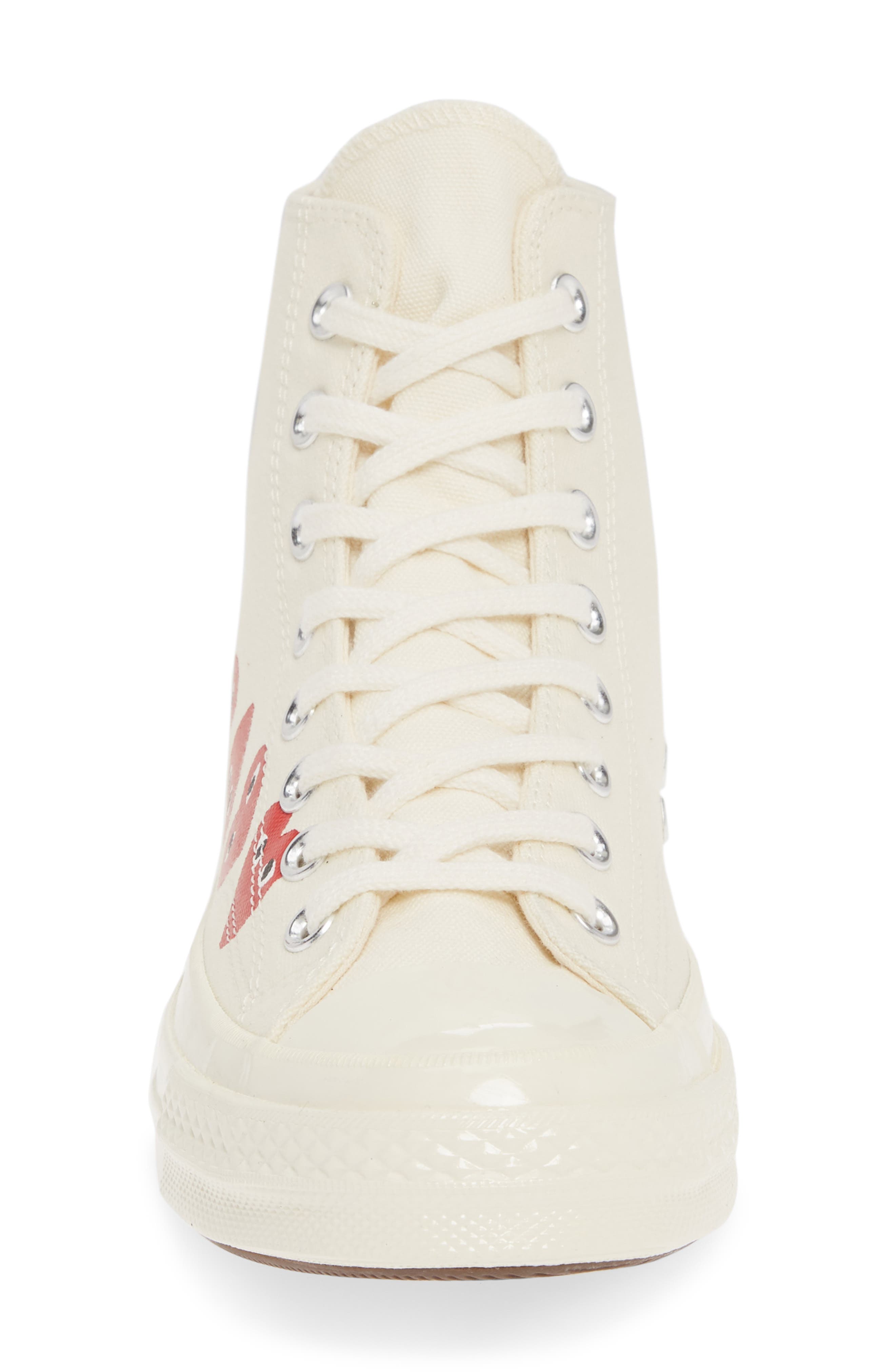 Comme des Garçons PLAY x Converse Chuck Taylor<sup>®</sup> High Top Sneaker, Alternate, color, 