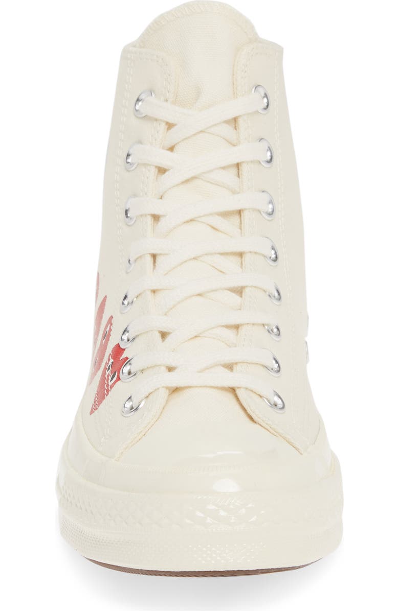 Comme des Garçons PLAY x Converse Chuck Taylor<sup>®</sup> High Top Sneaker, Alternate, color,